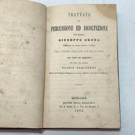Libro Antico 1864 - Trattato di Percussione Skoda