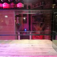 Vetrina da banco bar in vetro massiccio
