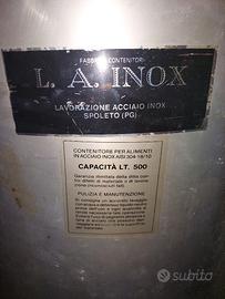 Serbatoio bidone inox 500 litri