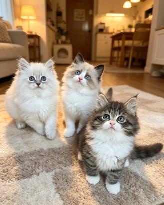 Cuccioli siberian e Neva masquerade