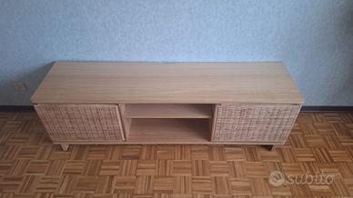Mobile TV, rattan, 157x41x49 cm