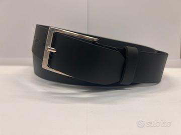 cintura uomo in vero cuoio color nero