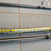 Canna e mulinello per surfcasting. 