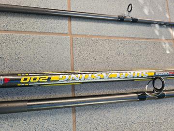 Canna e mulinello per surfcasting. 