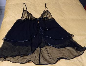 Lingerie sexy tuttle e pizzo nero taglia 2°