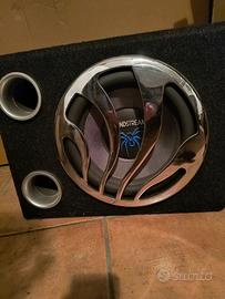 sub pssivo + ampli 4 canali + autoradio alpine