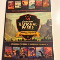 Libro parchi nazionali anericani illustrazioni