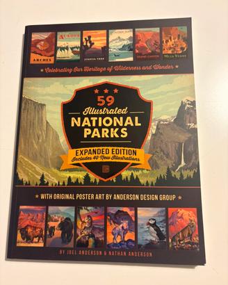 Libro parchi nazionali anericani illustrazioni