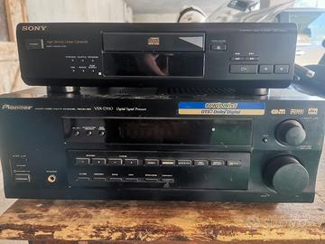 amplificatore home teather e lettore cd