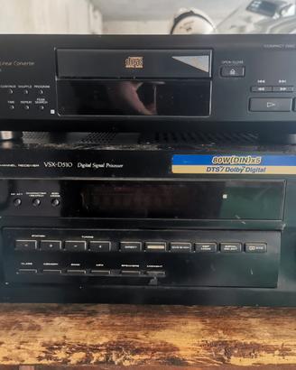 amplificatore home teather e lettore cd