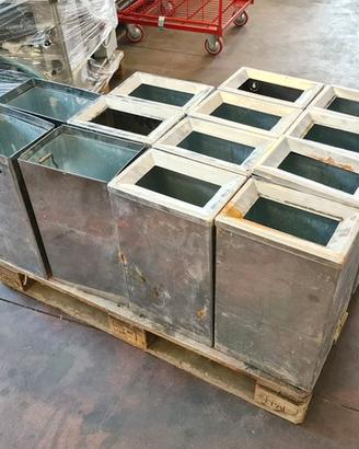 cestini inox porta rifiuti usati