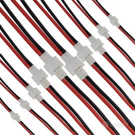 10 Paia JST 2.0 2Pin 22AWG con Cavo 10cm RC LiPo