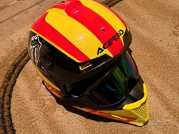 Casco motocross enduro Acerbis + maschera