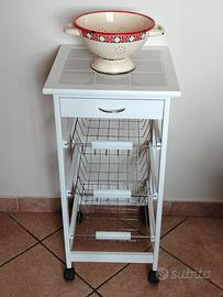 Carello cucina Vintage Restaurato 4 Cassetti