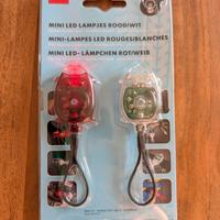 Set Mini Luci LED bici HEMA Rosso/Bianco