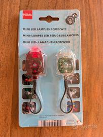 Set Mini Luci LED bici HEMA Rosso/Bianco