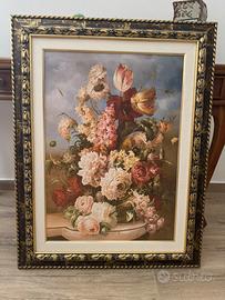 Quadro natura morta con fiori