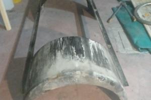 vecchio parafango in ferro per camion 