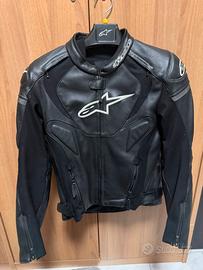 Giacca da moto in pelle bovina Alpinestars Jaws v3