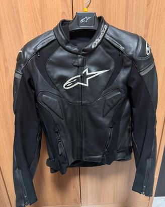 Giacca da moto in pelle bovina Alpinestars Jaws v3