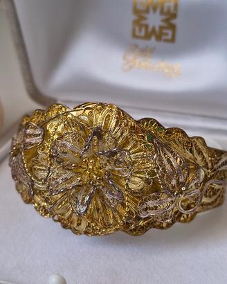 Bracciale sardo in filigrana d'argento