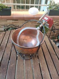 Paiolo elettrico in rame e in acciaio