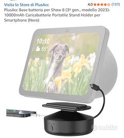 PlusAcc Base Batteria per Echo Show 8