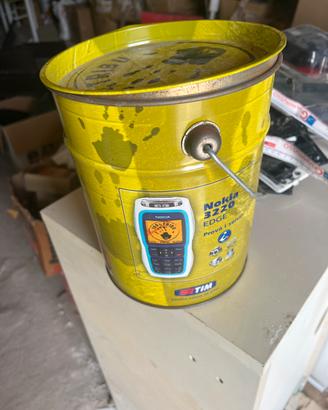 Contenitore Nokia in acciaio vintage da collezione