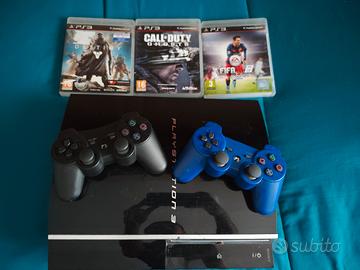 Playstation 3 fat 160gb + 3 giochi + 3 sett. plus