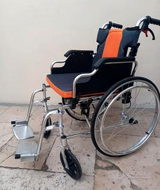 Sedia a Rotelle pieghev. leggera Alluminio autosp