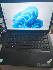 Lenovo Thinkpad T470s Core i5 7'  8 Gb Ram 256nvme