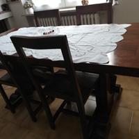 Tavolo e sedie legno massello