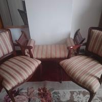 set panca fondo letto + due sedie 