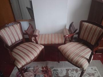 set panca fondo letto + due sedie 