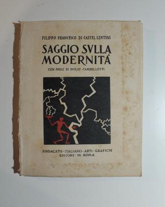 Libro antico Cambellotti Saggio Modernità Castel L