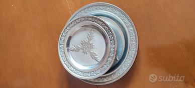 12 sottobicchieri in acciaio inox 18/10 vintage