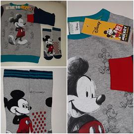 Pigiama cotone Topolino Benetton nuovo+calzini