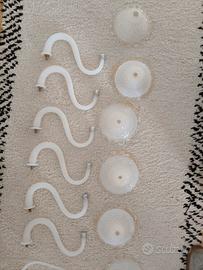 parti ricambio lampadario murano bianco