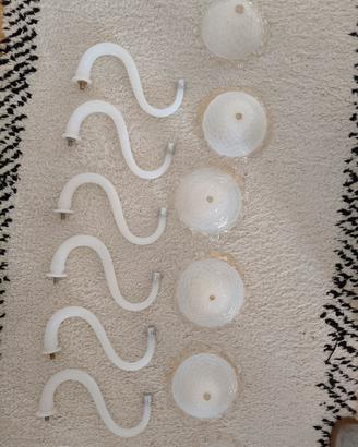 parti ricambio lampadario murano bianco