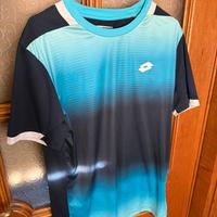 Maglia tennis Lotto blu/azzurra taglia M