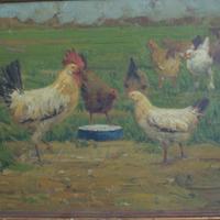 Quadro olio su tavola cm 55x40 