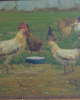 Quadro olio su tavola cm 55x40 