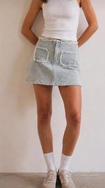 Gonna in denim chiaro 