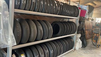 GOMME MOTO PISTA SLIK E RAIN USATE