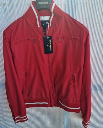Giubbino bomber leggero rosso  sportivo  T