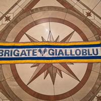 Sciarpa Ultras Verona Brigate Giallo Blu Vintage 