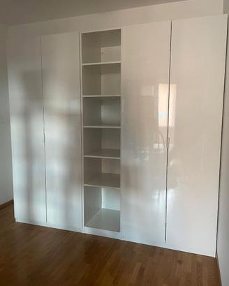 Armadio PAX IKEA bianco 4 ante con ripiani