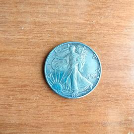 USA 1 DOLLARO ONCIA 1991 argento 1OZ