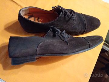 Santoni scarpe Inglesina in camoscio 