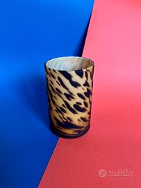 Vaso vintage in vetro Murano maculato anni ’70/’80